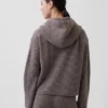 CashSoft Oversized Shaker-Stitch Kapüşonlu Kazak