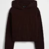 CashSoft Oversized Shaker-Stitch Kapüşonlu Kazak