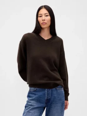 CashSoft Oversized V Yaka Kazak