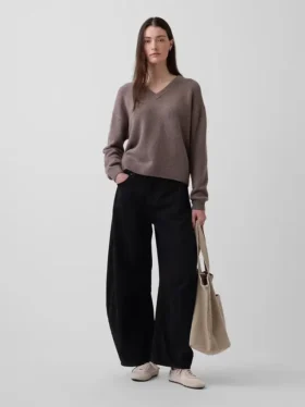 CashSoft Oversized V Yaka Kazak