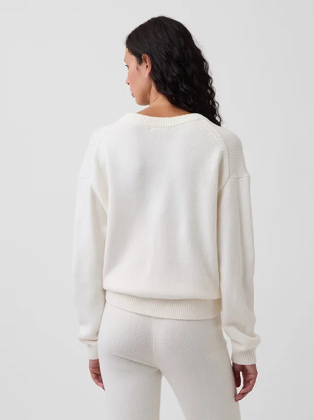 CashSoft Oversized V Yaka Kazak