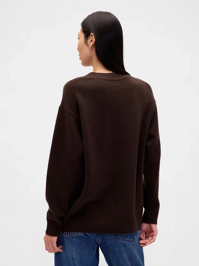 CashSoft Oversized V Yaka Kazak