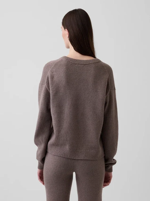 CashSoft Oversized V Yaka Kazak