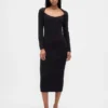 CashSoft Ribana Midi Kazak Elbise