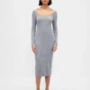 CashSoft Ribana Midi Kazak Elbise
