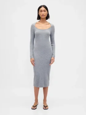 CashSoft Ribana Midi Kazak Elbise