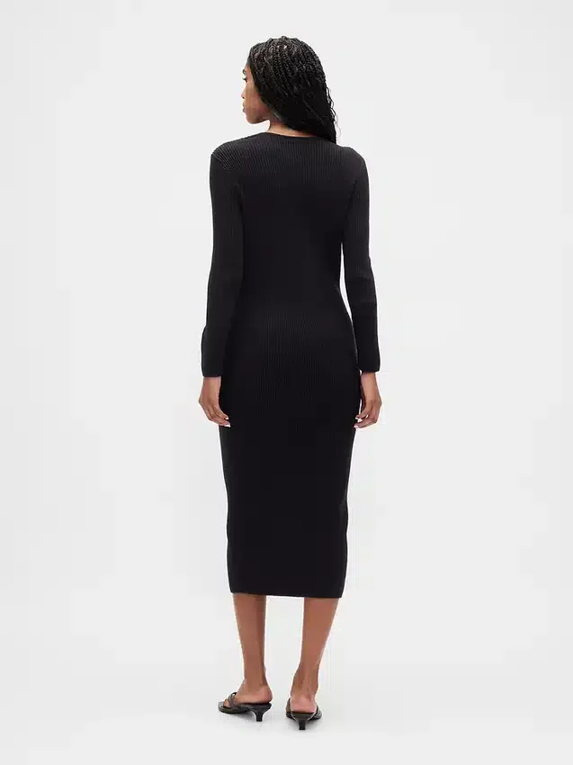 CashSoft Ribana Midi Kazak Elbise
