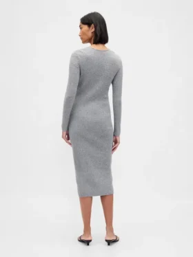 CashSoft Ribana Midi Kazak Elbise