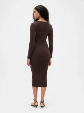CashSoft Ribana Midi Kazak Elbise