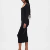 CashSoft Ribana Midi Kazak Elbise