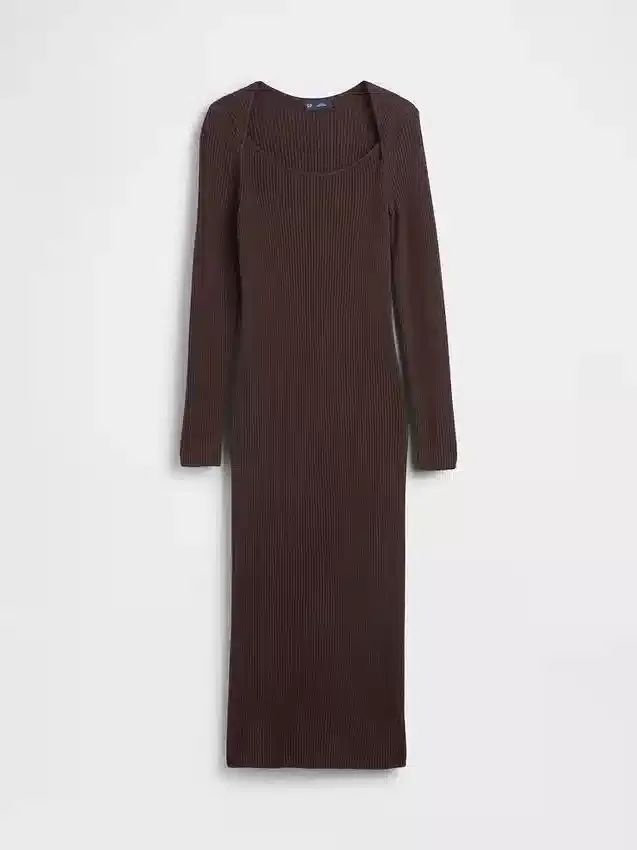 CashSoft Ribana Midi Kazak Elbise