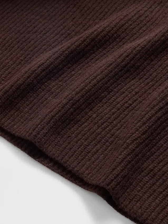 CashSoft Shaker Örgü Balıkçı Yaka Kazak