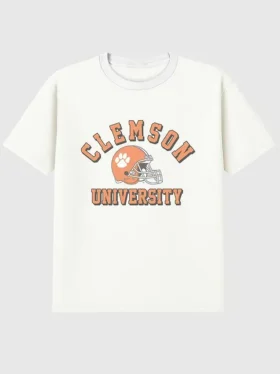 Clemson Üniversitesi Futbol Vintage Grafikli Tişört