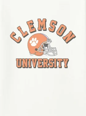 Clemson Üniversitesi Futbol Vintage Grafikli Tişört