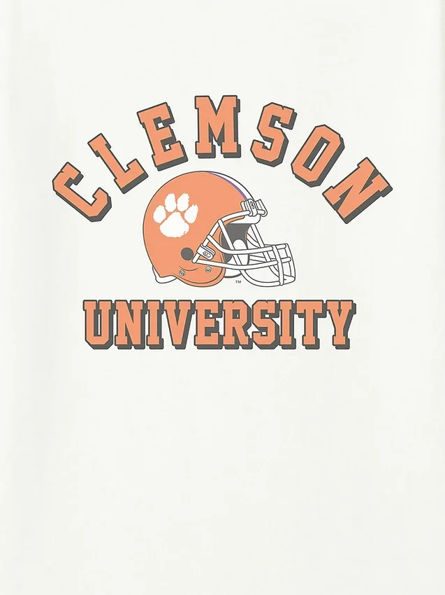 Clemson Üniversitesi Futbol Vintage Grafikli Tişört