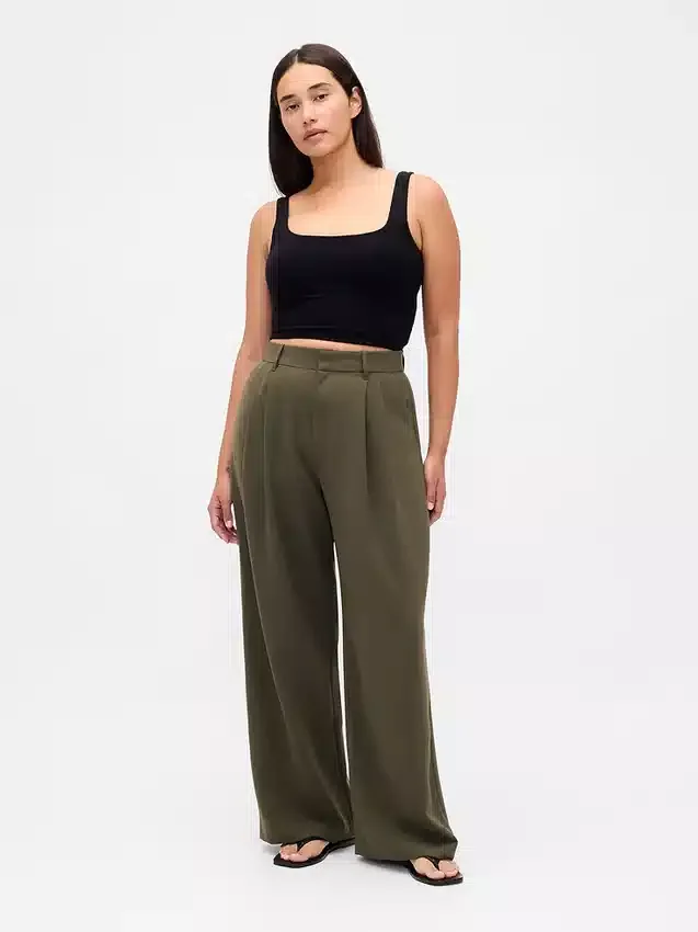 Curvy 365 Yüksek Bel Pileli Pantolon