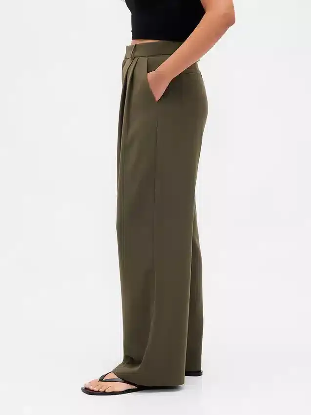 Curvy 365 Yüksek Bel Pileli Pantolon