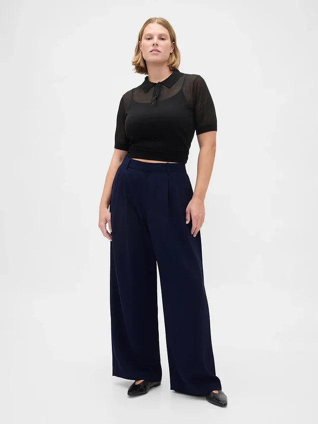 Curvy 365 Yüksek Bel Pileli Pantolon