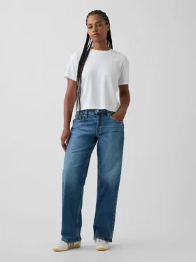 Curvy Düşük Bel '90'lar Stili Bol Kesim Jean'ler