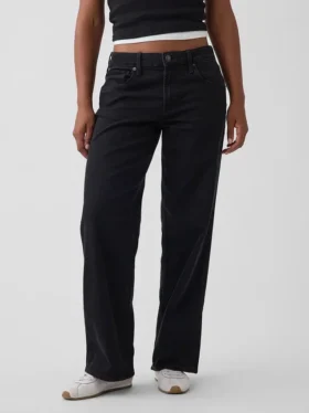 Curvy Düşük Bel ’90’lar Stili Bol Kesim Jean’ler