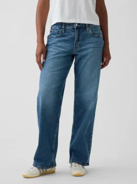 Curvy Düşük Bel ’90’lar Stili Bol Kesim Jean’ler