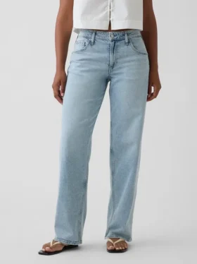 Curvy Düşük Bel ’90’lar Stili Bol Kesim Jean’ler