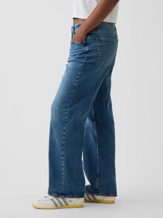 Curvy Düşük Bel '90'lar Stili Bol Kesim Jean'ler