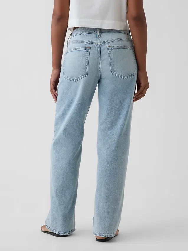 Curvy Düşük Bel '90'lar Stili Bol Kesim Jean'ler