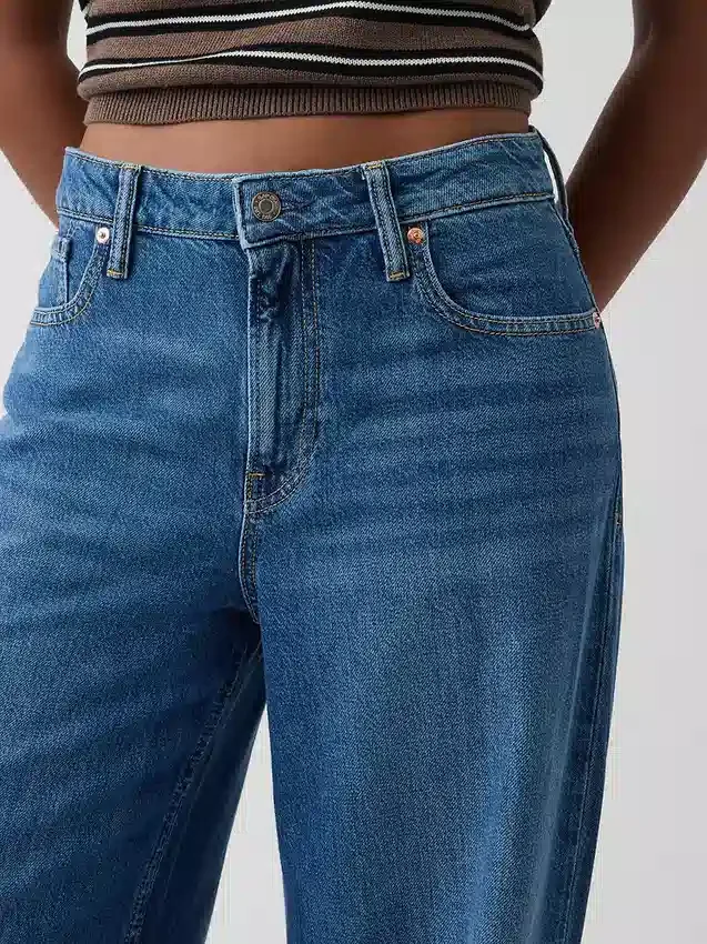 Curvy Orta Bel, Ultra Yumuşak Bol Kesim Jean