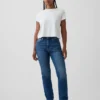 Curvy Yüksek Bel '90'lar Stilinde Dar Düz Kesim Jean