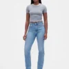 Curvy Yüksek Bel '90'lar Stilinde Dar Düz Kesim Jean