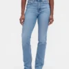 Curvy Yüksek Bel '90'lar Stilinde Dar Düz Kesim Jean