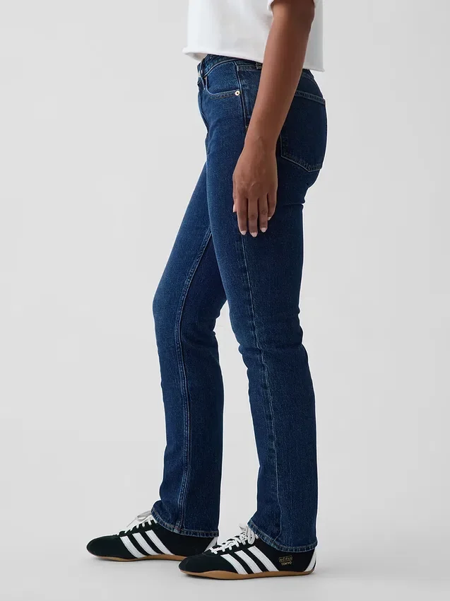 Curvy Yüksek Bel '90'lar Stilinde Dar Düz Kesim Jean