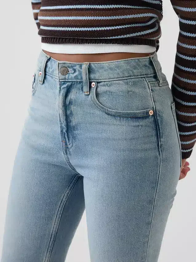 Curvy Yüksek Bel '90'lar Stilinde Dar Düz Kesim Jean