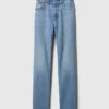 Curvy Yüksek Bel '90'lar Stilinde Dar Düz Kesim Jean