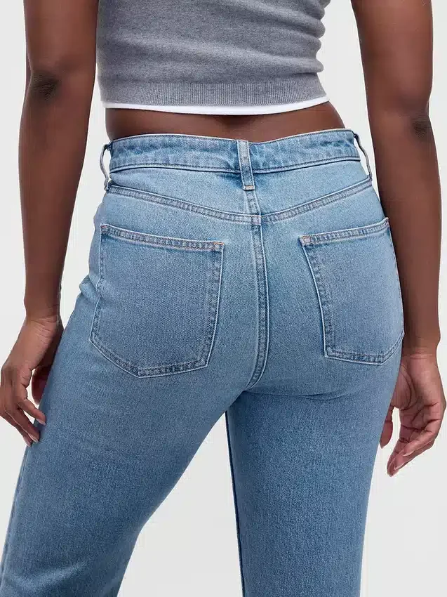 Curvy Yüksek Bel '90'lar Stilinde Dar Düz Kesim Jean
