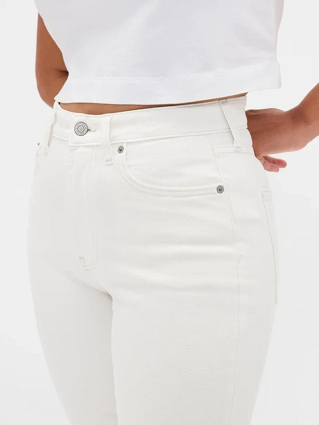 Curvy Yüksek Bel '90'lar Stilinde Dar Düz Kesim Jean