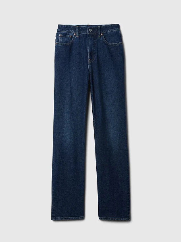 Curvy Yüksek Bel '90'lar Stilinde Dar Düz Kesim Jean