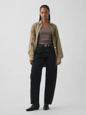 Curvy Yüksek Bel Barrel Jean'ler