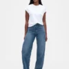 Curvy Yüksek Bel Barrel Jean'ler
