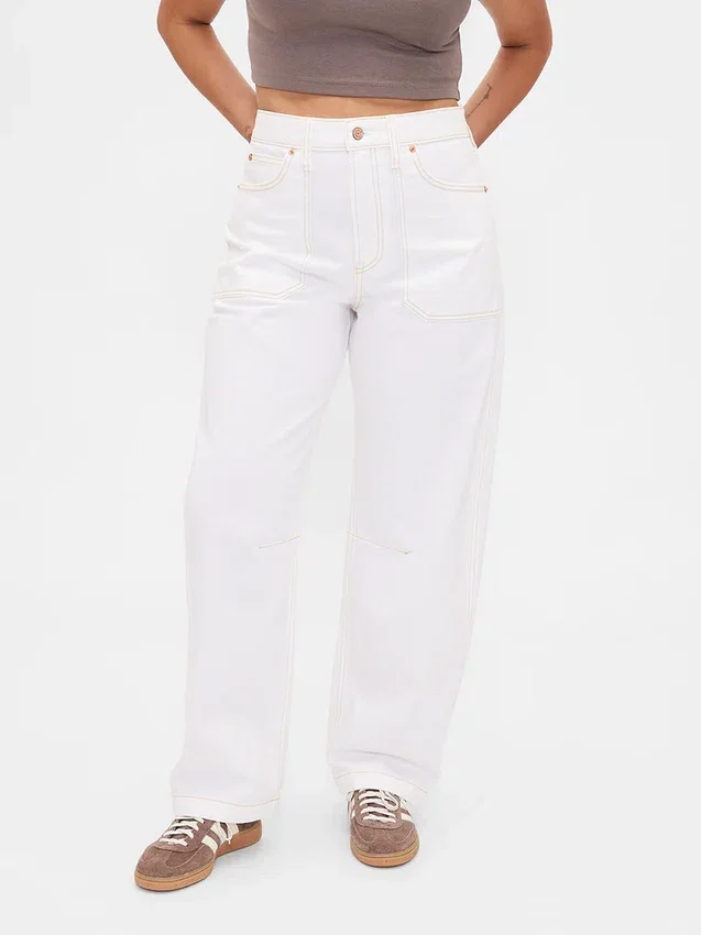 Curvy Yüksek Bel Barrel Jean'ler