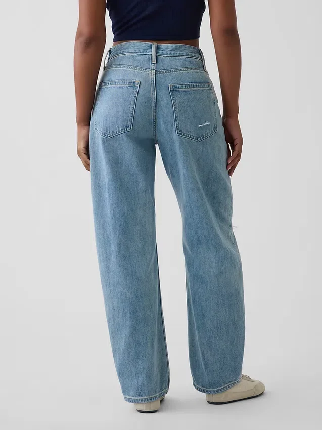 Curvy Yüksek Bel Barrel Jean'ler
