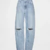 Curvy Yüksek Bel Barrel Jean'ler
