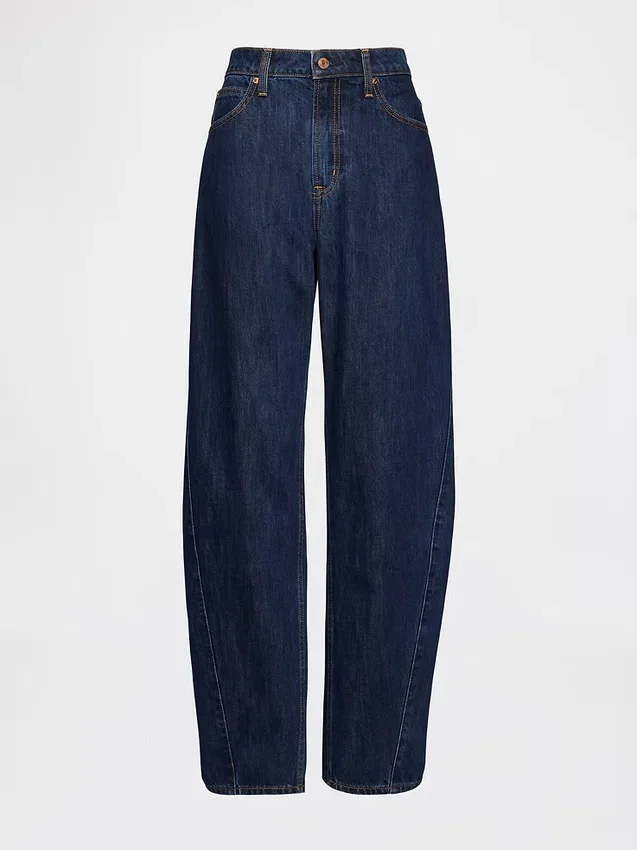 Curvy Yüksek Bel Barrel Jean'ler