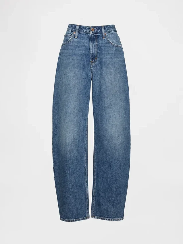 Curvy Yüksek Bel Barrel Jean'ler
