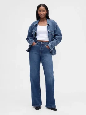 Curvy Yüksek Bel Geniş Paça Jean'ler