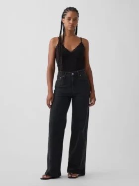 Curvy Yüksek Bel Geniş Paça Jean'ler