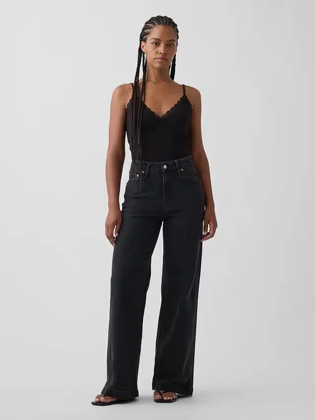 Curvy Yüksek Bel Geniş Paça Jean'ler