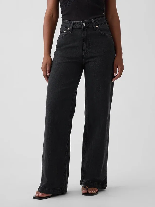 Curvy Yüksek Bel Geniş Paça Jean'ler