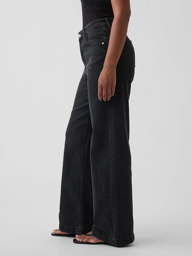 Curvy Yüksek Bel Geniş Paça Jean'ler